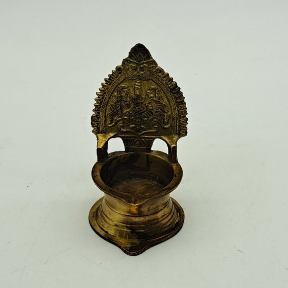 Vintage Brass Diya Lamp Kamakshi - Picture 11 of 11